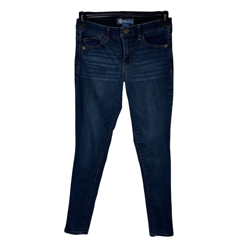 Democracy SZ 4 “Ab”solution Skinny Jeans Stretch Mid-Rise Zip-Fly Whiskered